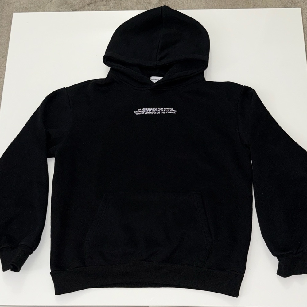 Happy camper safe black hoodie Size L